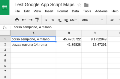 Geocode addresses with Google Sheets and Google Geocoding API