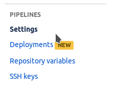 Pipelines settings