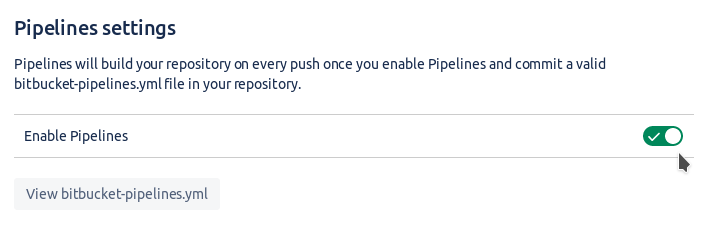 Pipelines settings