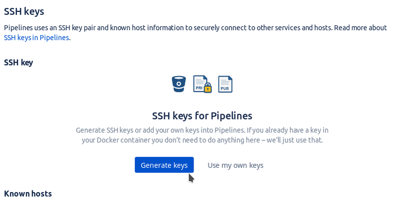 Pipelines settings