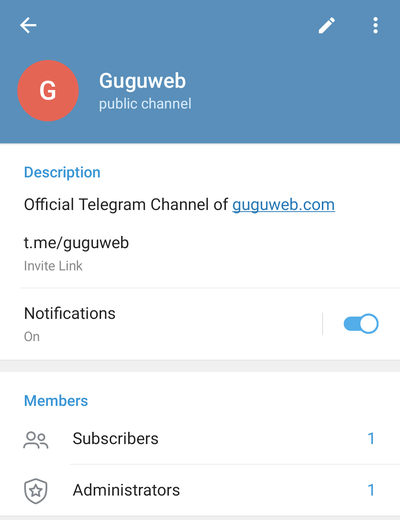 Edit the Telegram channel