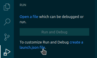VS Code create launch.json file